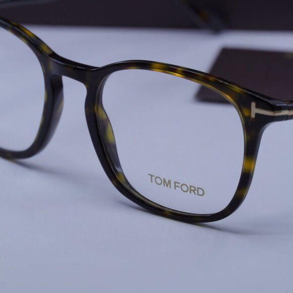 Tom Ford FT5505 052 Square Eyeglasses 52mm - Dark Havana - Picture 2 of 10